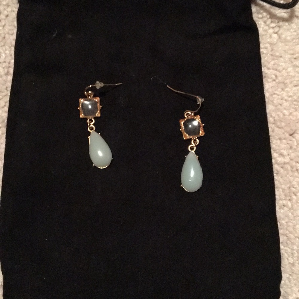 Vintage inspired light pale blue earrings